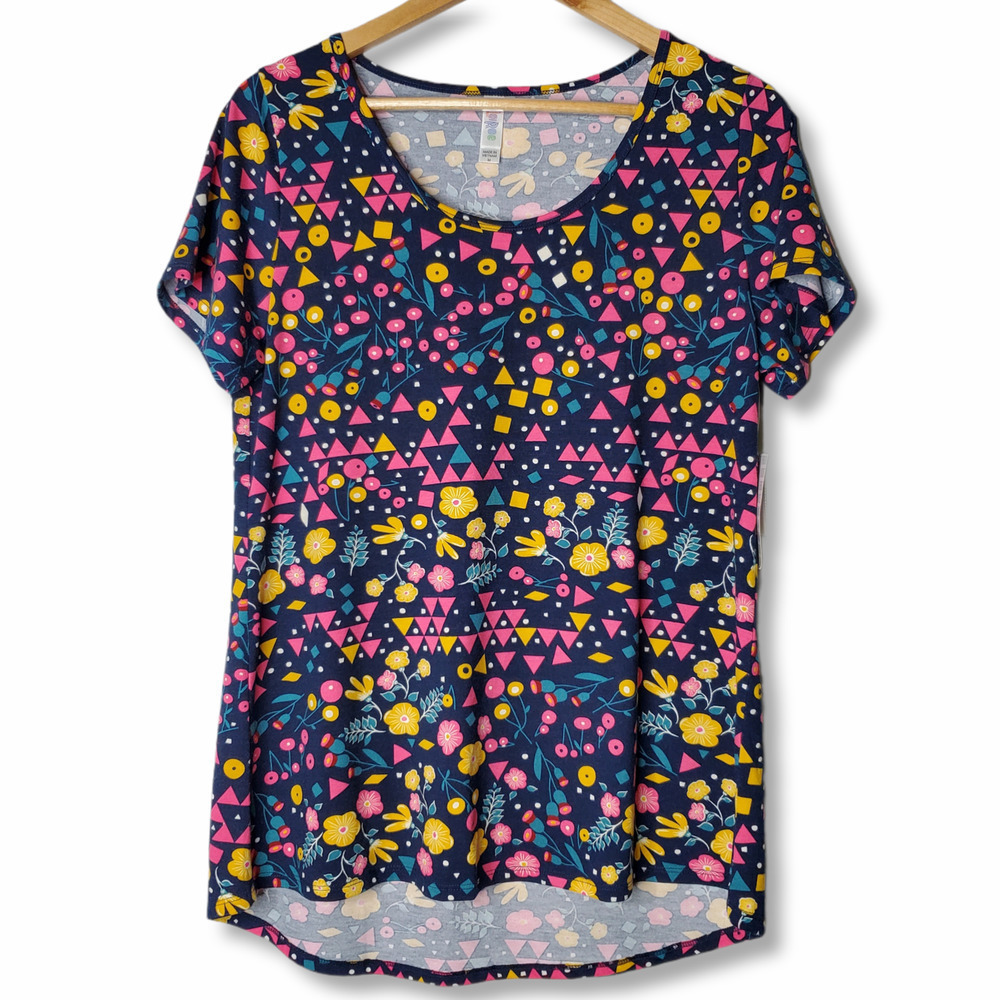 LuLaRoe Classic T Short Sleeve Top Floral Sz M